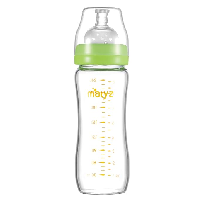 Matyz 8 Ounce Glass Baby Feeding Bottle by Matyz