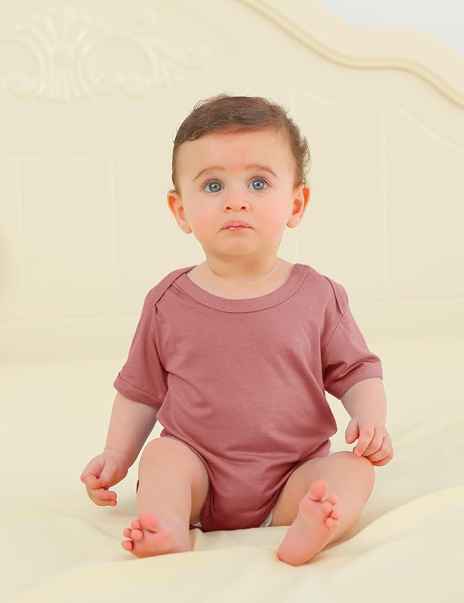 Jimonda Baby Bodysuits Rayon from Bamboo Short Sleeve Baby Boys Girls Rompers - Image 3