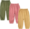 MYGBCPJS Baby Boys Girls Cotton Linen Trousers Kids Casual Ankle Pants Loose by MYGBCPJS