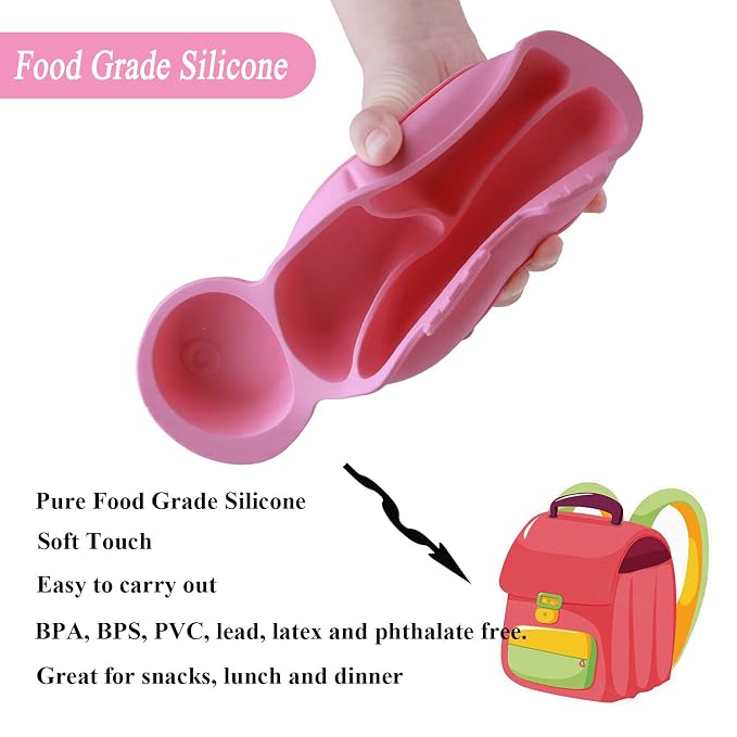 Silicone Suction Plate spoon fork sets - Image 3