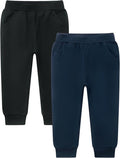 GFQLONG 2/3 Pack Toddler Pants Sweatpants Boys Cotton Joggers, Athletic Pull on by GFQLONG