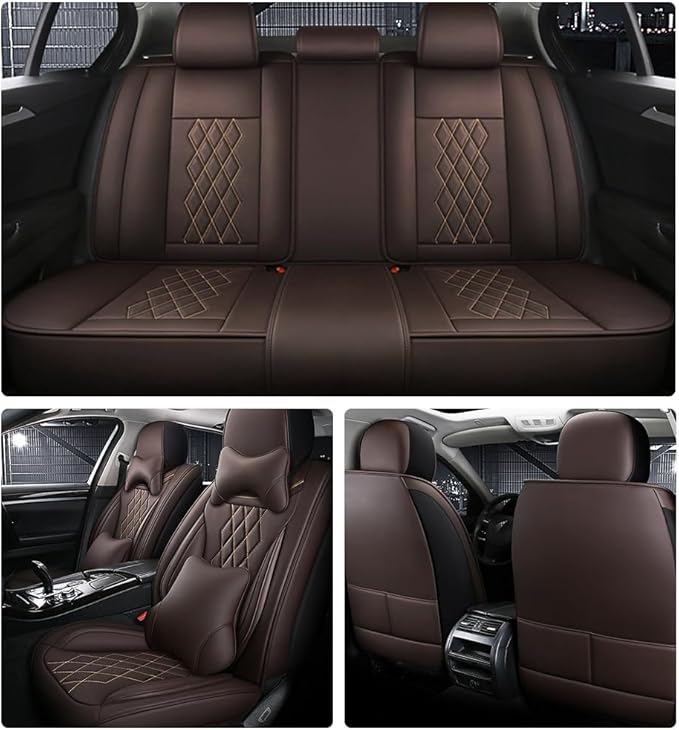 Leather Car Seat Covers for Volkswagen Atlas 2019-2023 Waterproof, Breathable - Image 2
