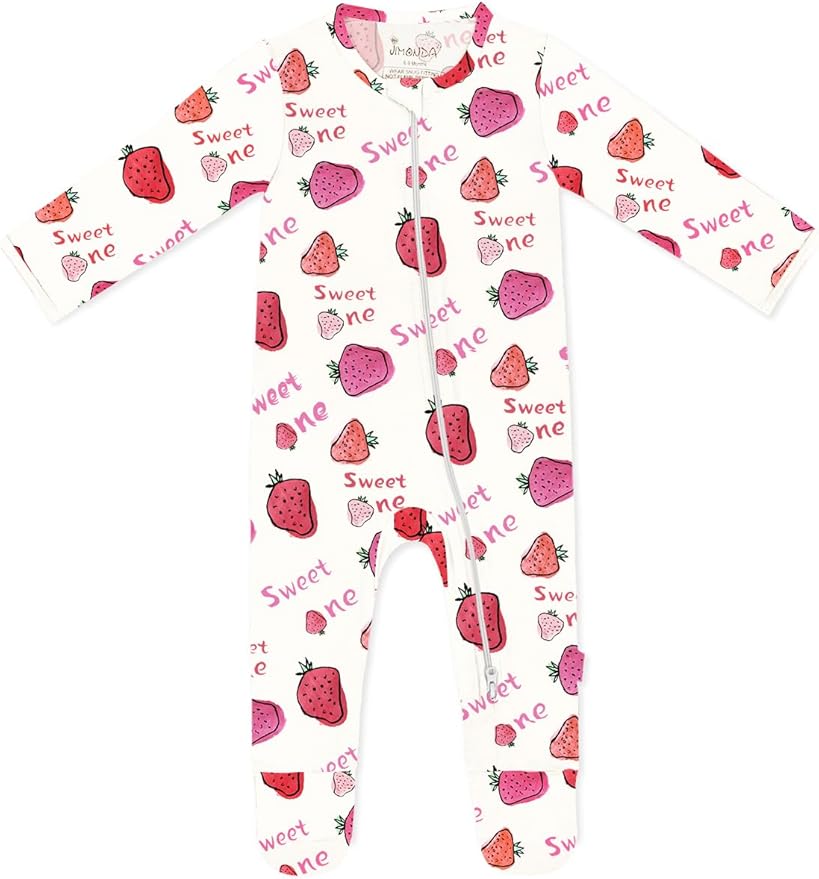 Jimonda Baby Girls Boys Footed Pajamas, Rayon From Bamboo, 2 Way Zipper Long by JimondaBaby