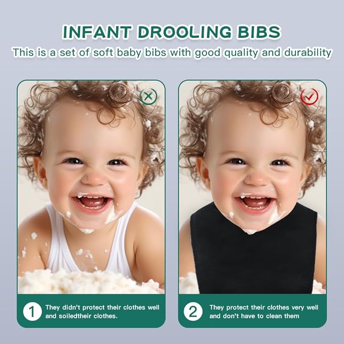 8 Pack Baby Bibs Unisex Adjustable - Image 4