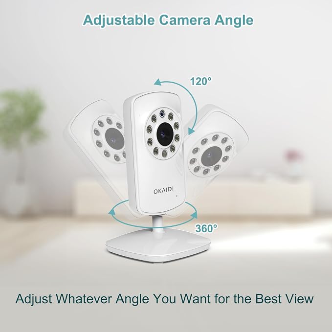 OKAIDI Video Baby Monitor with 2 Cameras, 2.4'' Portable Travel Screen - Image 4