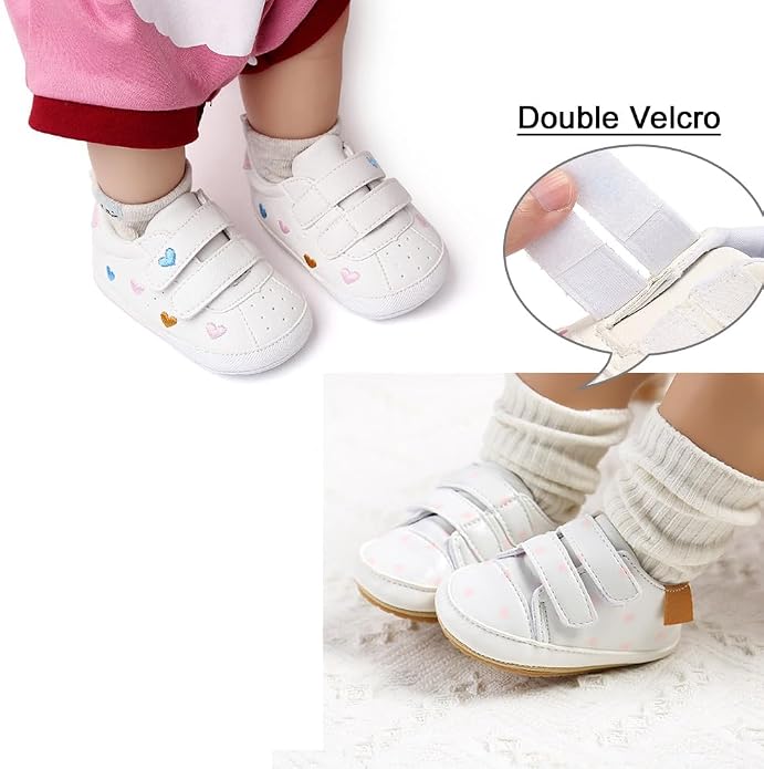 Clowora Baby Boys Girls Shoes Non-Slip Rubber Sole Sneakers Infant First - Image 2