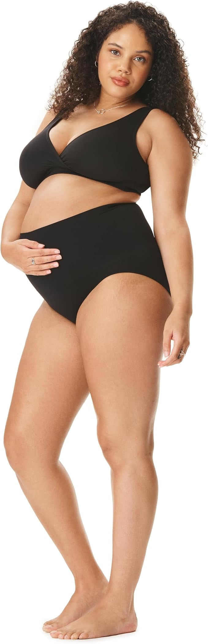 Motherhood Maternity Womens Soft Cotton Spandex Wrap Front Maternity & Nursing - Image 2