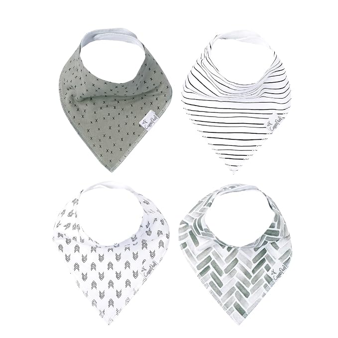 Copper Pearl 4 Pack Soft Cotton Baby Bibs by CopperPearl