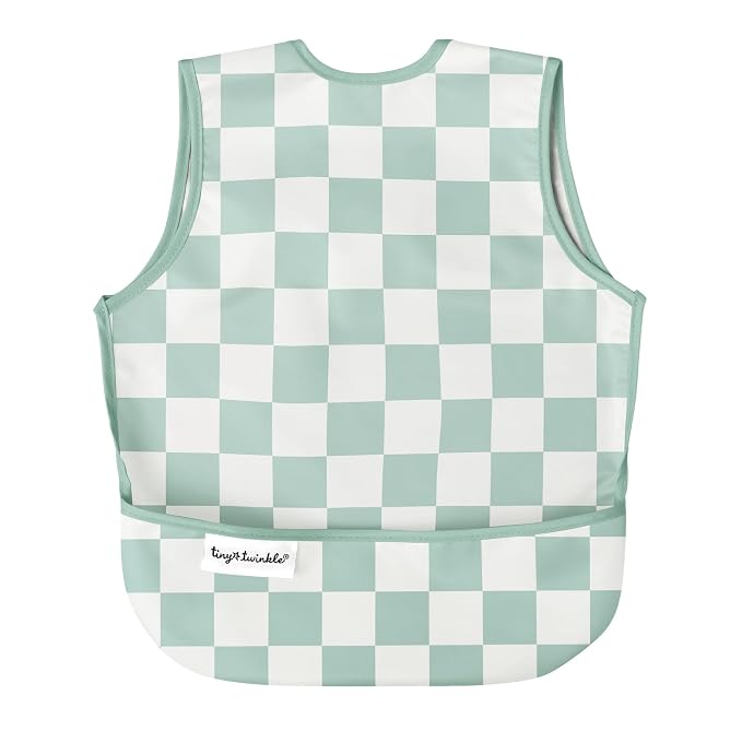 Twinkle Short Sleeve Apron Baby & Toddler Bib – Waterproof, Mess-Proof Bibs by TinyTwinkle