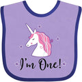 inktastic 1st Birthday Unicorn Baby Bib by Inktastic