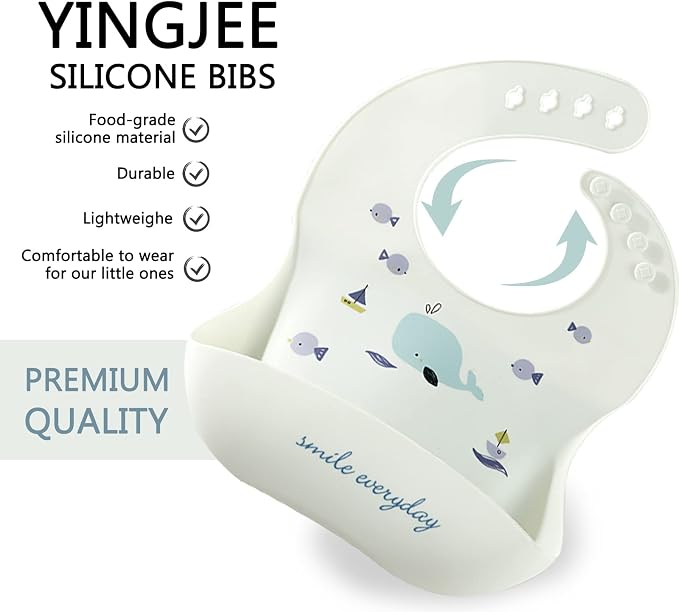 Baby Silicone Feeding Bibs - Image 2