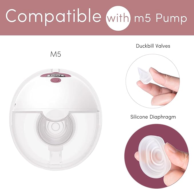 4 Pack Replacement Parts for Momcozy M5 Breast Pump, Replace to Mom Cozy M5 - Image 2