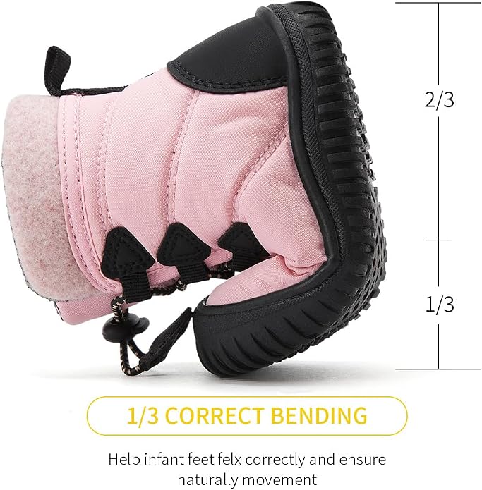 BMCiTYBM Toddler Baby Winter Snow Boots Boy Girl Faux Fur Warm Non Slip First - Image 3