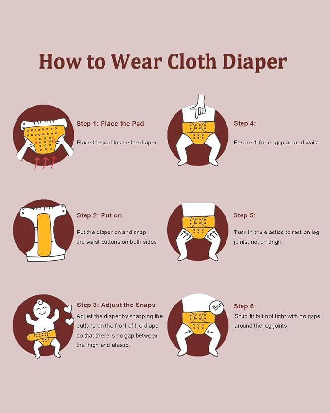 babygoal Reusable Charcoal Cloth Diapers - Image 8