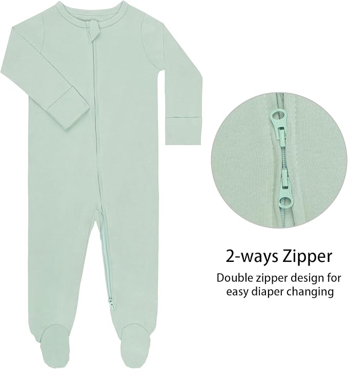 GUISBY Long Sleeve Baby Footed Pajamas - Image 3