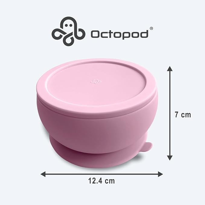 Octopod Silicone Baby Suction Bowl W/Lid - Image 3