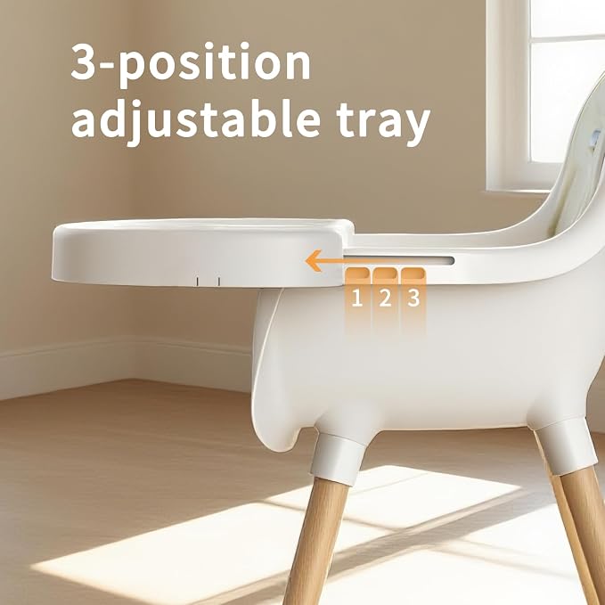Baby High Chair, Wooden Highchair - Image 6