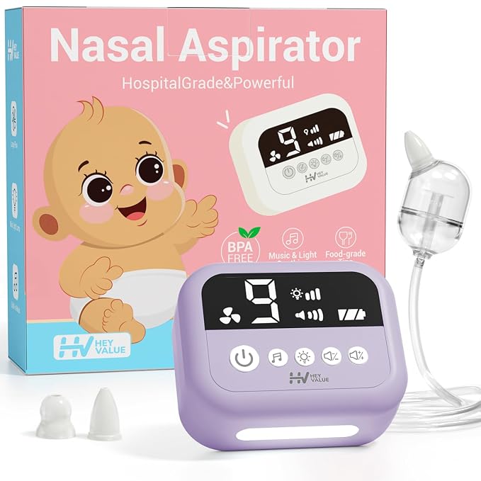 HEYVALUE Nasal Aspirator for Baby, Hospital Grade Nose Sucker by HEYVALUE