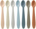 PandaEar 7 Pack Silicone Baby Feeding Spoons, First Stage Training Spoon Infant by PandaEar