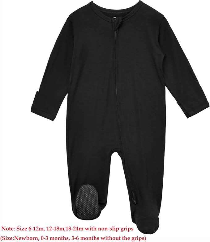 Aablexema Baby Zipper Pajamas Bamboo Rayon - Image 5