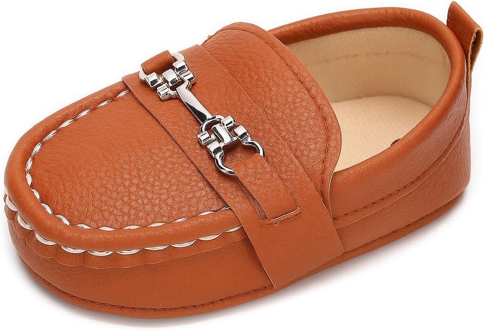 LONSOEN Baby Girls Boys Loafers Prewalker Dress Crib Shoes by LONSOEN