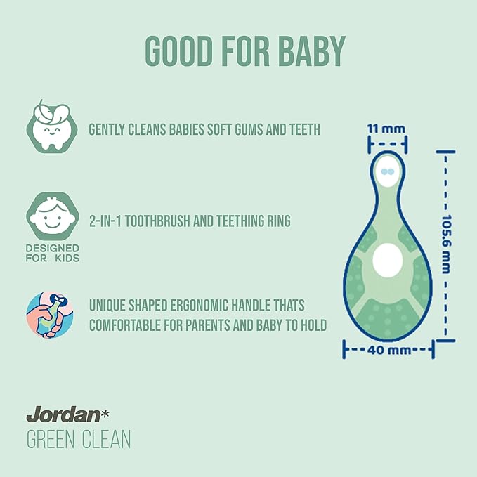 Jordan* ® | Step 1 Green Clean Toddler Toothbrush | Pack 3 Units - Image 4