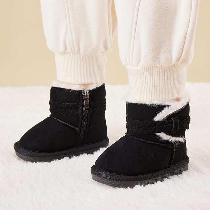 BMCiTYBM Girls Boys Snow Boots Warm Winter Fur Lined Baby Shoes - Image 2