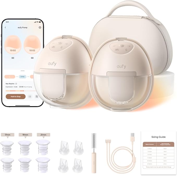 eufy Security Heated Wearable Breast Pump S1 Pro, Slim Hands-Free by eufySecurity