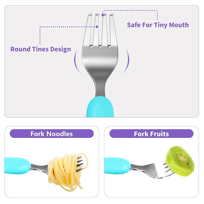 Lehoo Castle 6 Pieces Toddler Utensils, Kids Silverware - Image 4