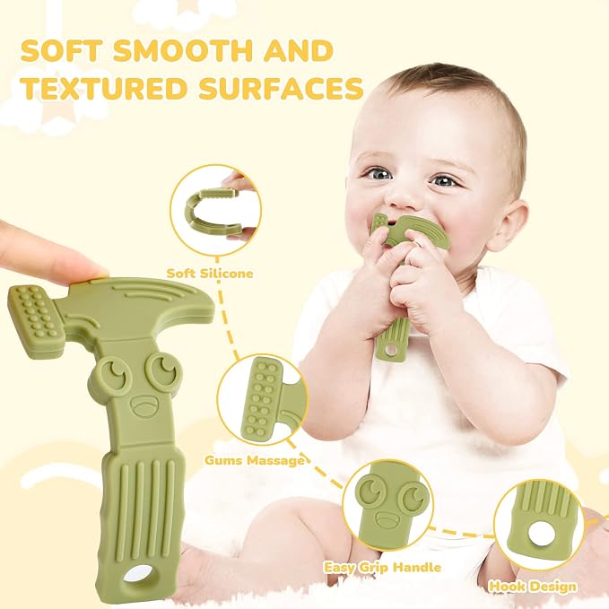 TYRY.HU Baby Teething Toys for Babies 0-6 Months 6-12 Months, BPA Free Silicone - Image 3