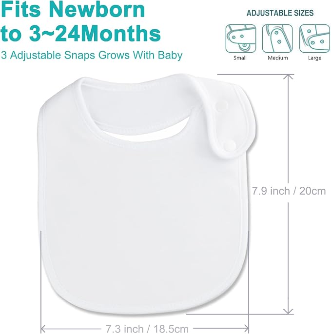 Baby Bibs Soft and Absorbent Organic Cotton Bandana Drool Bibs Set - Image 6