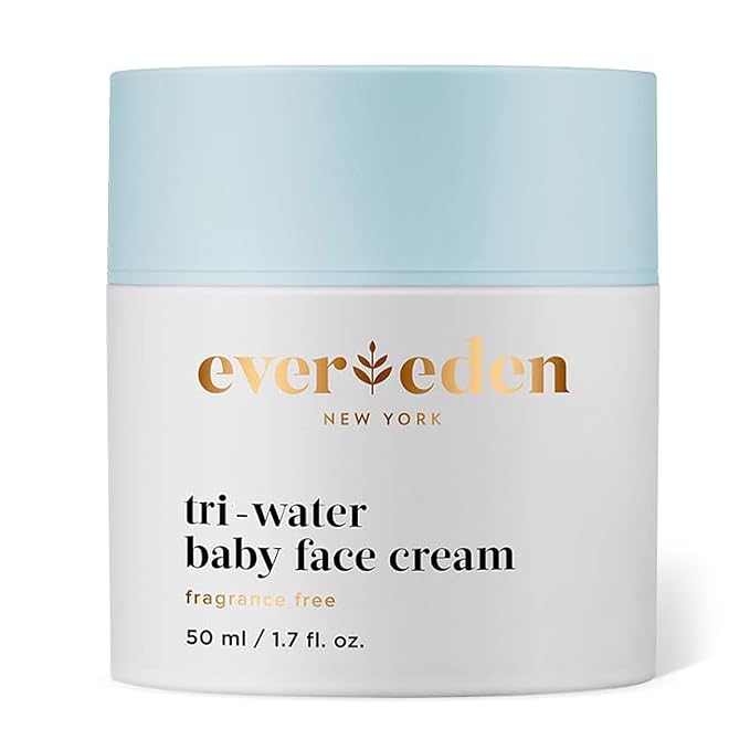Evereden Tri-Water Baby Face Cream: Clean & Vegan Cooling Baby Cream Kids Face by Evereden