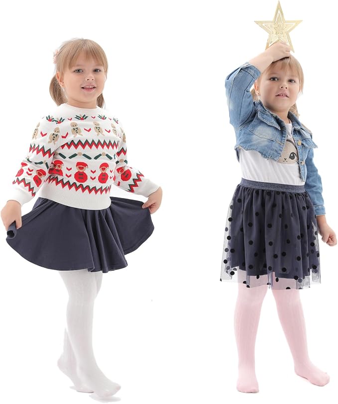 EPEIUS Baby Girl Tights Thick Cable Knit Leggings Stockings Cotton Pantyhose - Image 4