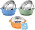 3 Pack Stainless Steel Toddler Suction Bowls by Unknown
