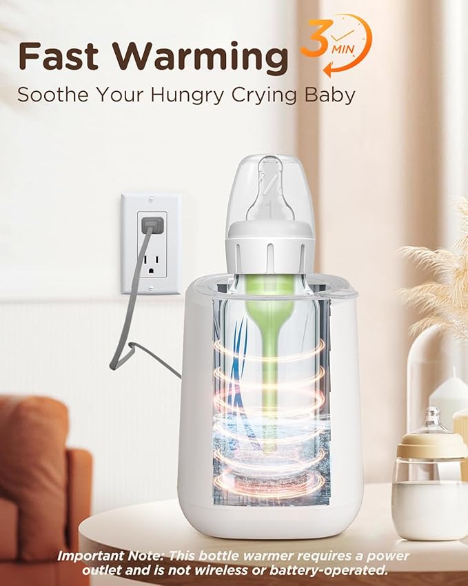 Bear Baby Bottle Warmer, Milk Warmer Breastmilk Bag Formula Fast Warming - Image 3