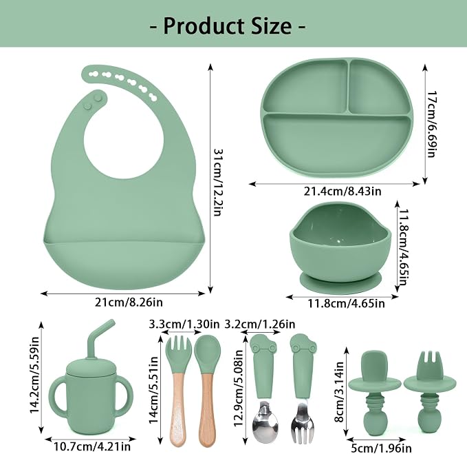 Silicone Baby Feeding Set 10Pcs, Toddler Plates - Image 5