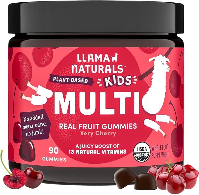 Llama Naturals Kids Multivitamin Gummies, Organic by LlamaNaturals
