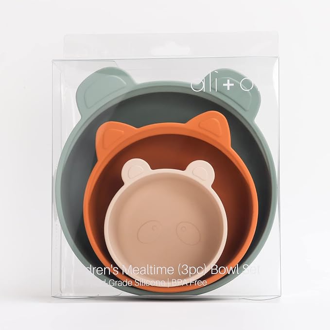 Ali+Oli Children's Stackable Snack Bowl Set BPA Free Food-Grade Silicone Bowls - Image 9