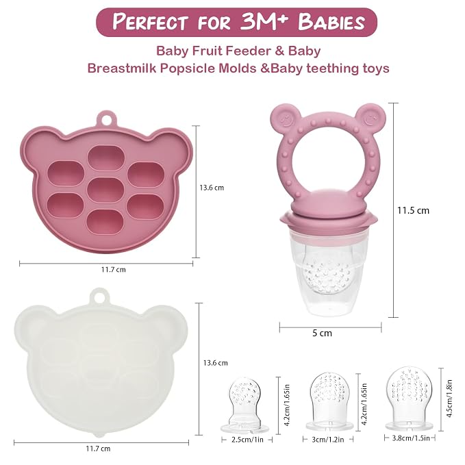 WAJIAYON Baby Breastmilk Popsicle Molds & Baby Fruit Feeder, Infant Food - Image 3