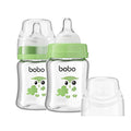 YOHKOH Glass Baby Bottles with Slow Flow Nipple, Newborn Anti-Colic Baby Bottles by Home