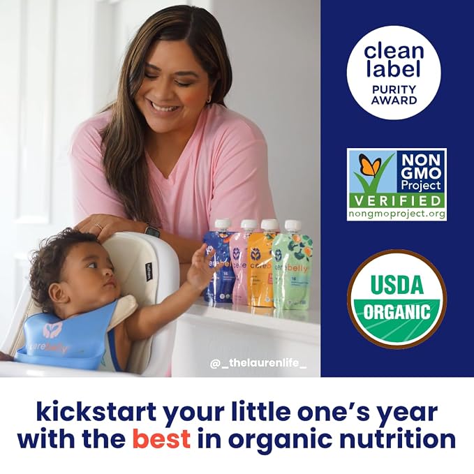 Cerebelly Organic Baby Food Pouches – Organic Broccoli Pear Pouch Protein - Image 2