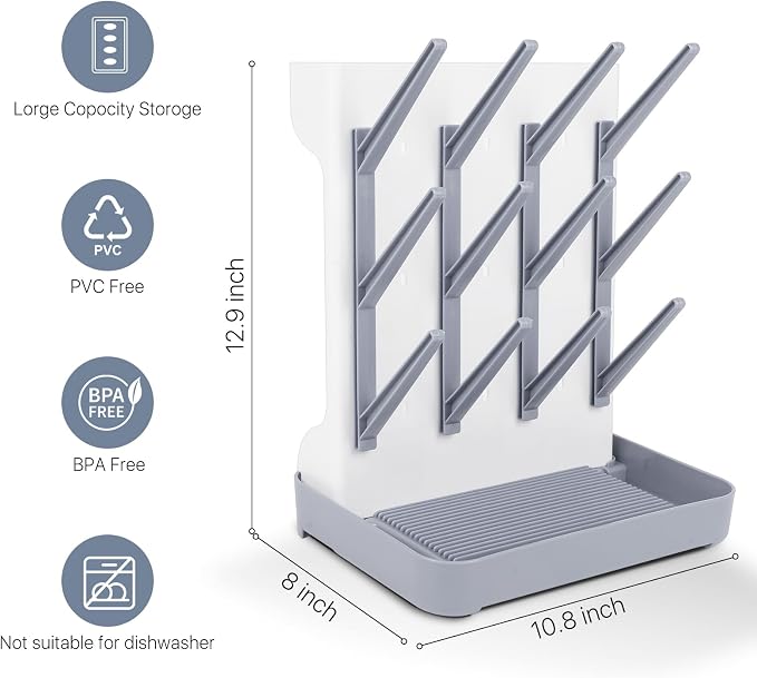 Ultimate Baby Bottle Drying Station -Space Saving Standing Drying Rack - Image 3