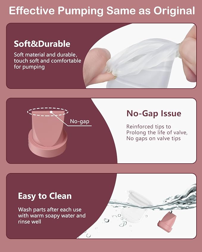 12PC M6 Breast Pump Replacement Accessories, Including 8pcs Duckbill Valve and - Image 4