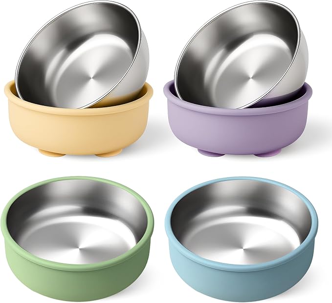 Mity rain Stainless Steel & Silicone Bowls by Mityrain