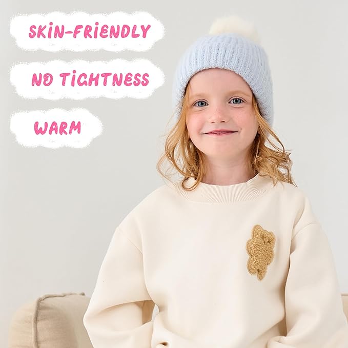 Girls Winter Hat Warm Toddler Beanie - Image 6