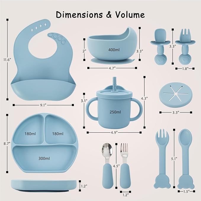 Baby Silicone Feeding Set, Toddler Led Weaning Utensils Sets - Image 8