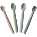 Moonkie Silicone Baby Spoons Set of 4, Two Sizes Feeding Spoon by Moonkie
