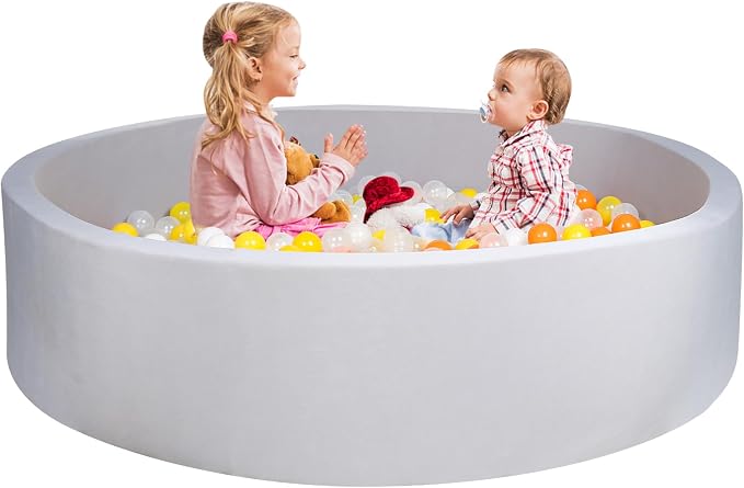 Foam Ball Pit for Toddlers Kids Children, CALEPTONG 47.2"x 13.8" Super Large by CALEPTONG