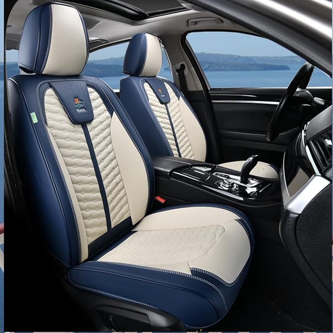 FLORICH Seat Covers for Cars, Seat Covers Full Set 5 Seats, Waterproof Leather - Image 2