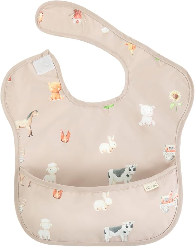 Ali+Oli Smock Bibs for Babies, BPA-Free Oeko-Tex Certified, Waterproof Baby - Image 9